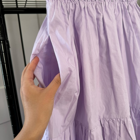 O.P.T Lavender Poplin Maxi Midi Dress Size XS/S - Picture 3 of 5